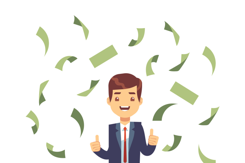 happy-successful-businessman-in-money-rain-finance-and-banking-vector