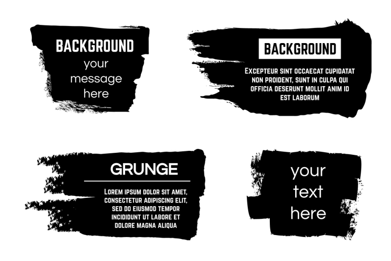 inked-black-paint-brushed-rectangle-boxes-and-frames-vector-stock