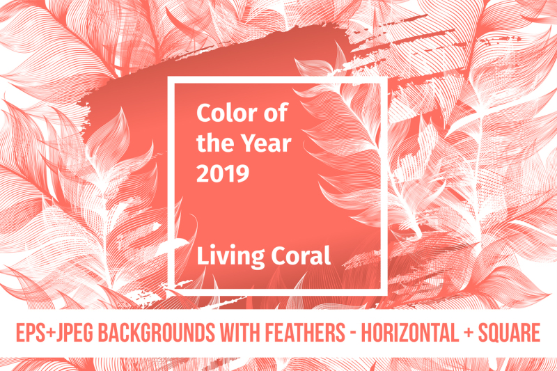 living-coral-2019-vector-pack-for-social-media-presentations