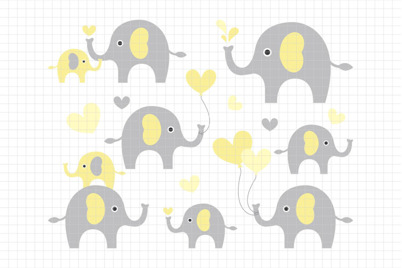 cute-elephants-digital-clipart-les-cl10c