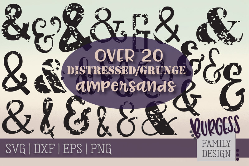 bundle-distressed-grunge-ampersand-svg-dxf-eps-png