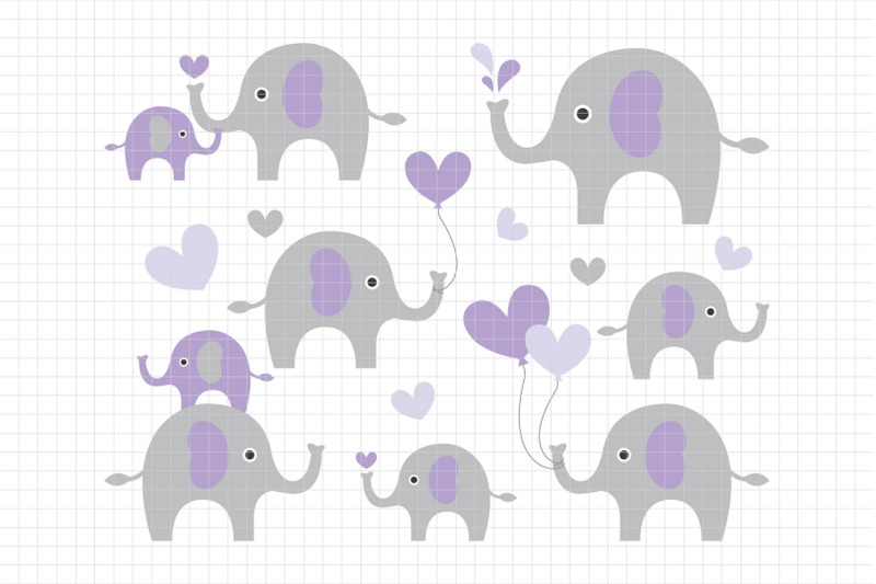 cute-elephants-digital-clipart-les-cl10d