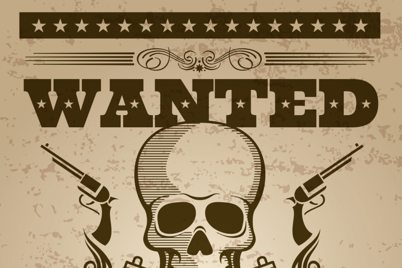 retro-wanted-vector-poster-in-wild-west-thematic