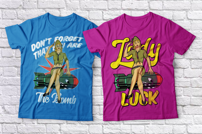 girl-on-the-bomb-t-shirts-design