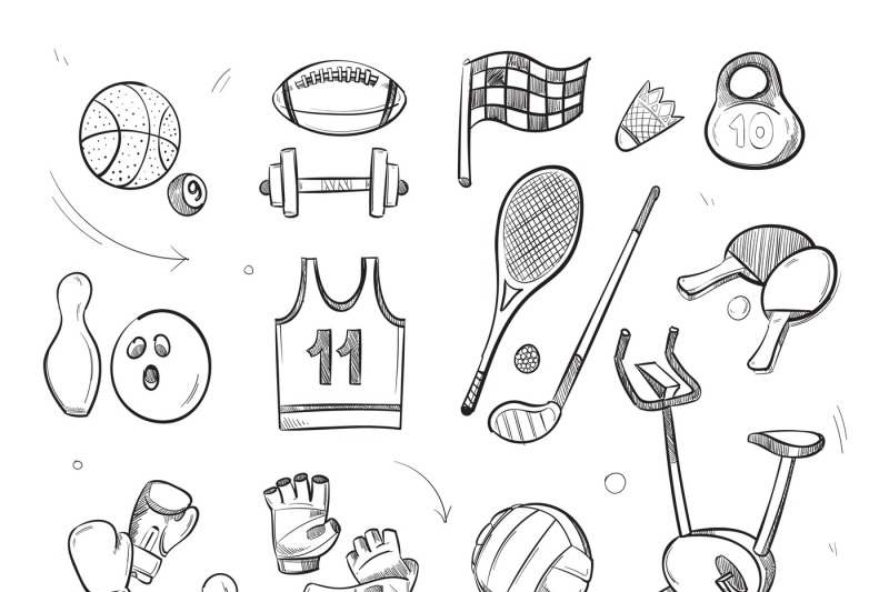 hand-drawn-sketch-sports-fitness-equipment-vector-doodle-icons