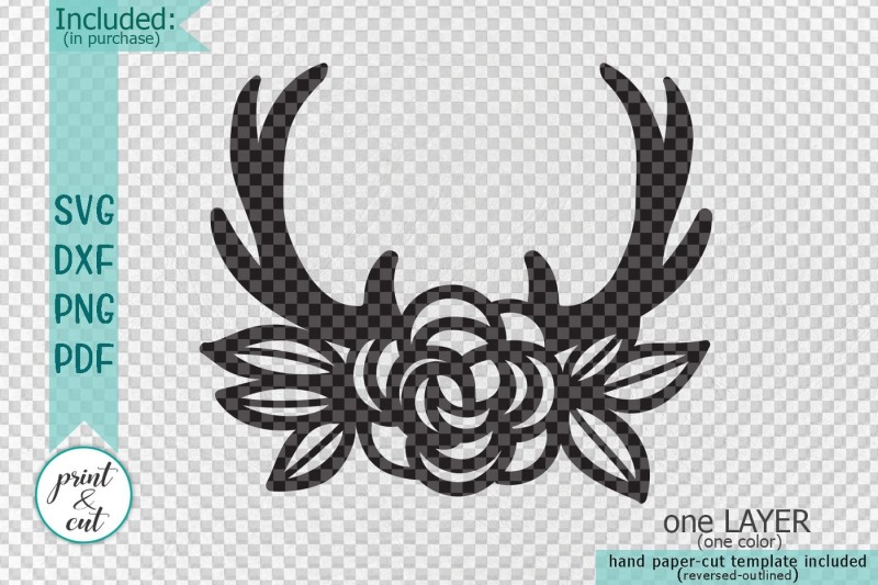 floral-deer-antlers-laser-cut-papercutting-template-svg-dxf-pdf