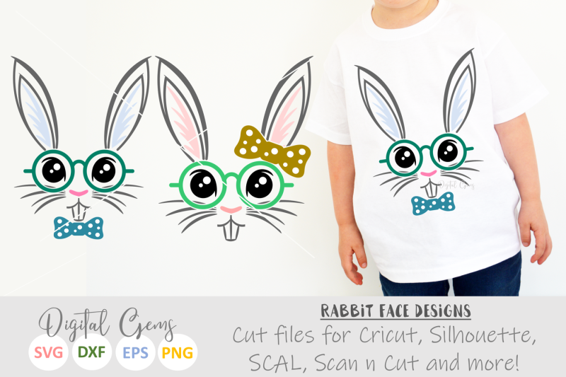 rabbit-faces-svg-png-eps-dxf-files