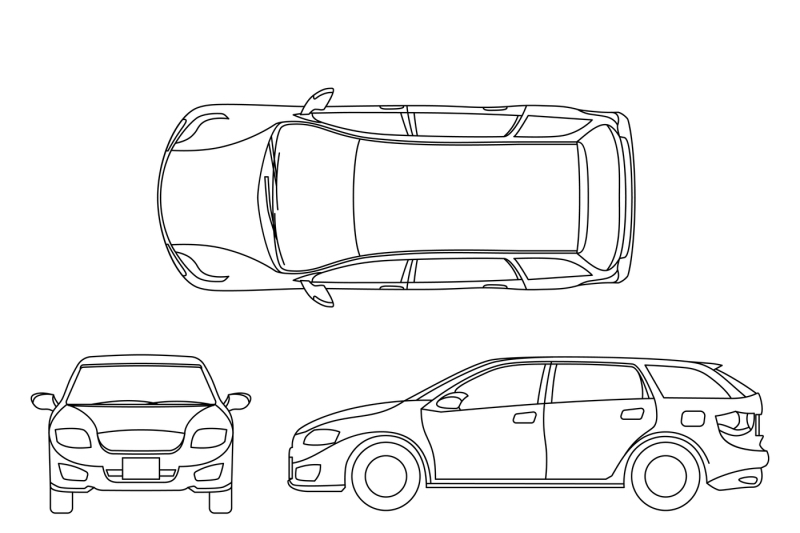 line-drawing-of-car-white-vehicle-vector-computer-art