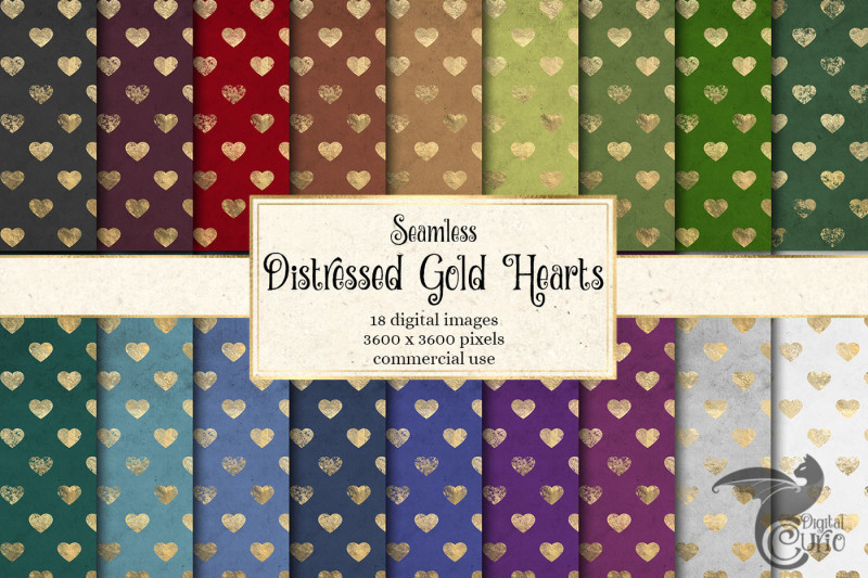 distressed-gold-hearts-digital-paper