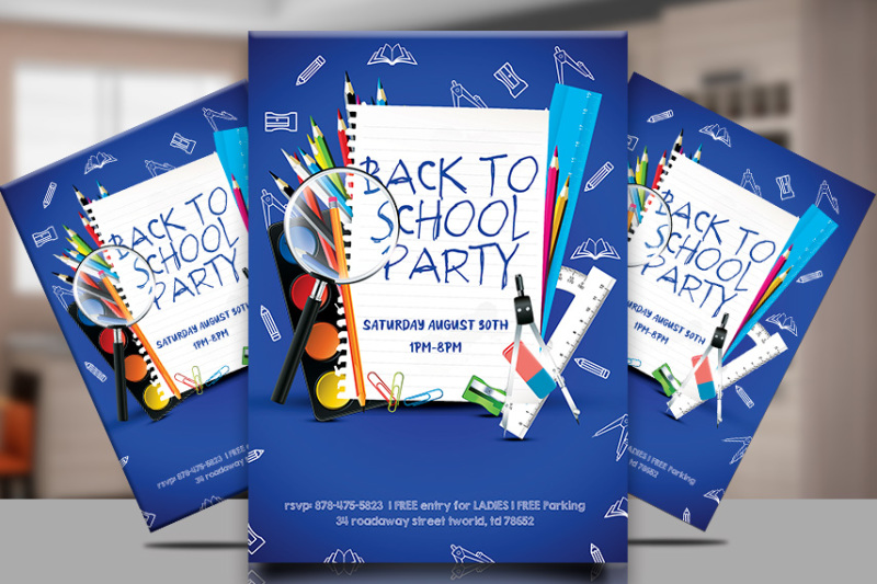 back-to-school-party-flyer-template
