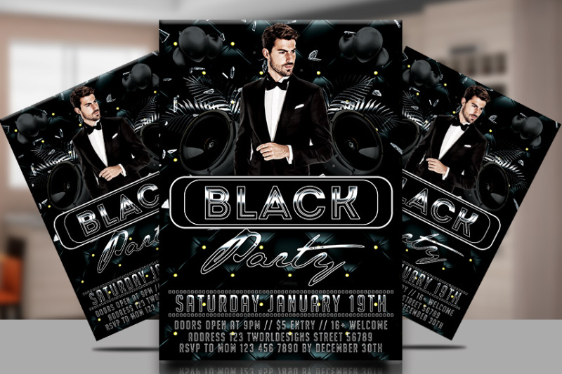 black-party-flyer-template