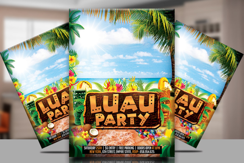 luau-party-flyer-template