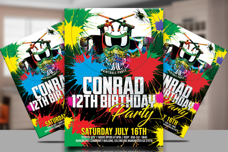 paintball-party-poster-template