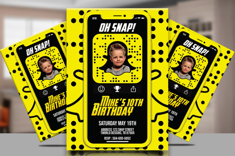 snapchat-birthday-party-flyer-template