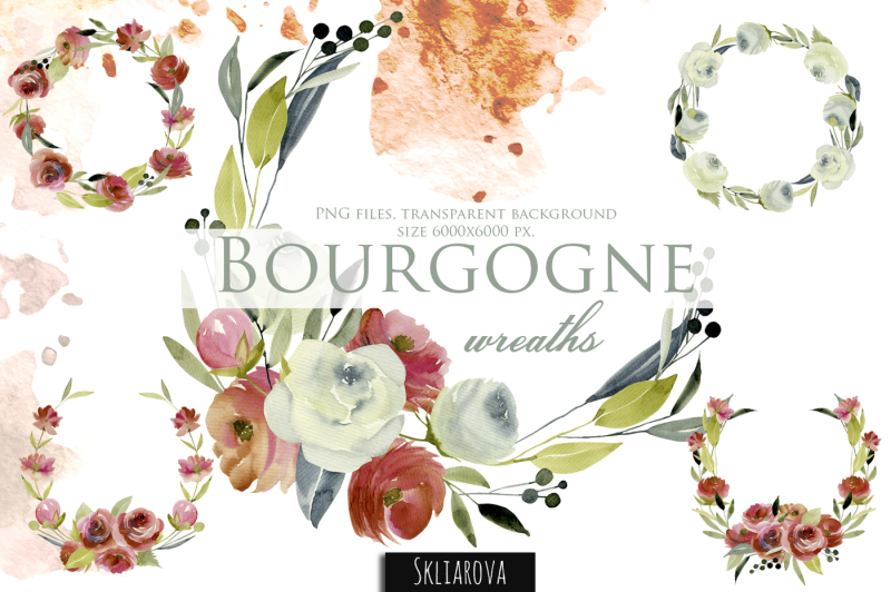 bourgogne-wreaths-set