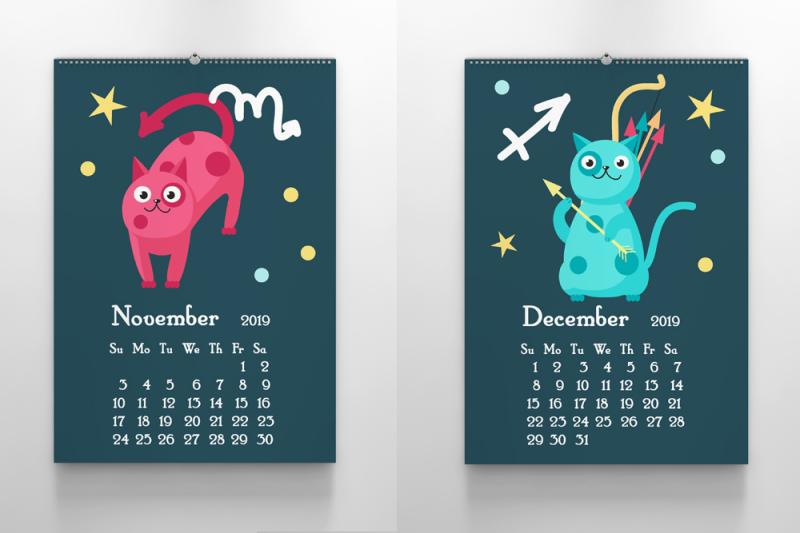 kids-calendar-with-cute-zodiac-cats