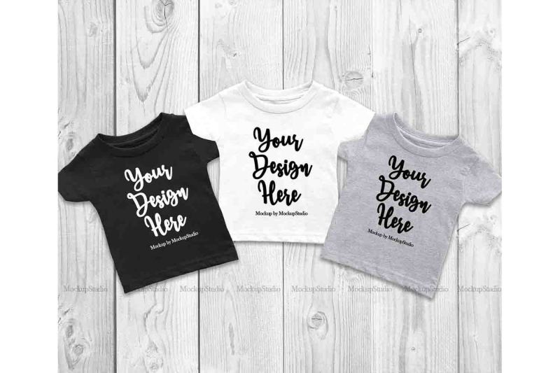 3-colors-infant-t-shirts-mockup-baby-group-shirts-flat-lay-display