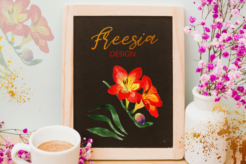 freesia-watercolor-png