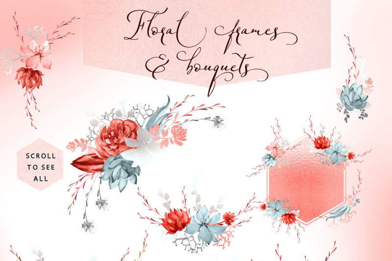 coral-floral-wedding-graphic-amp-font