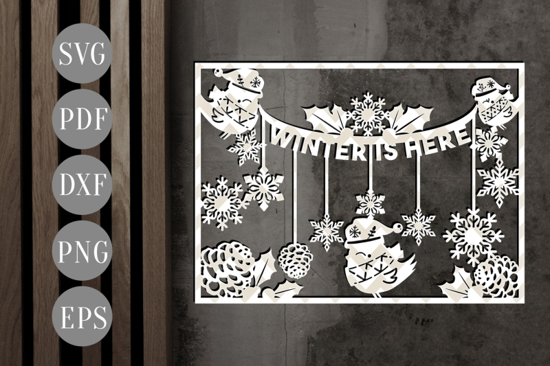 winter-is-here-papercut-template