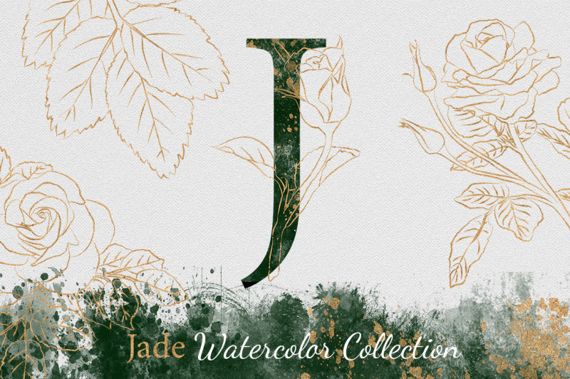 jade-gold-watercolor-collection