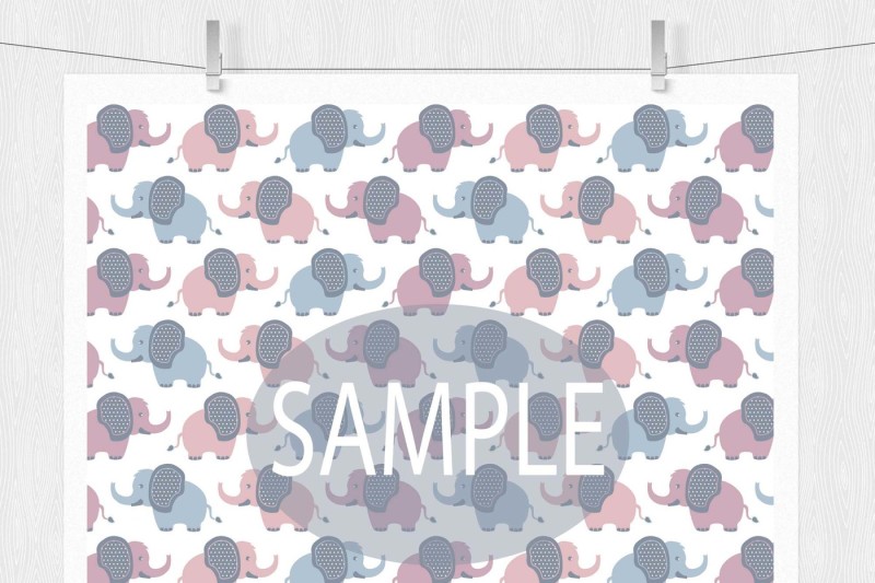 baby-elephant-digital-paper-patterns-in-pink-and-grey