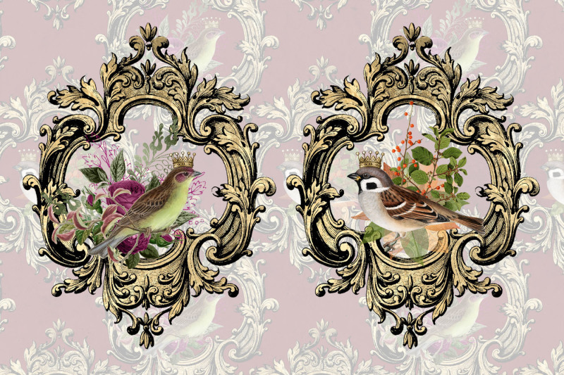 baroque-royal-birds-digital-paper