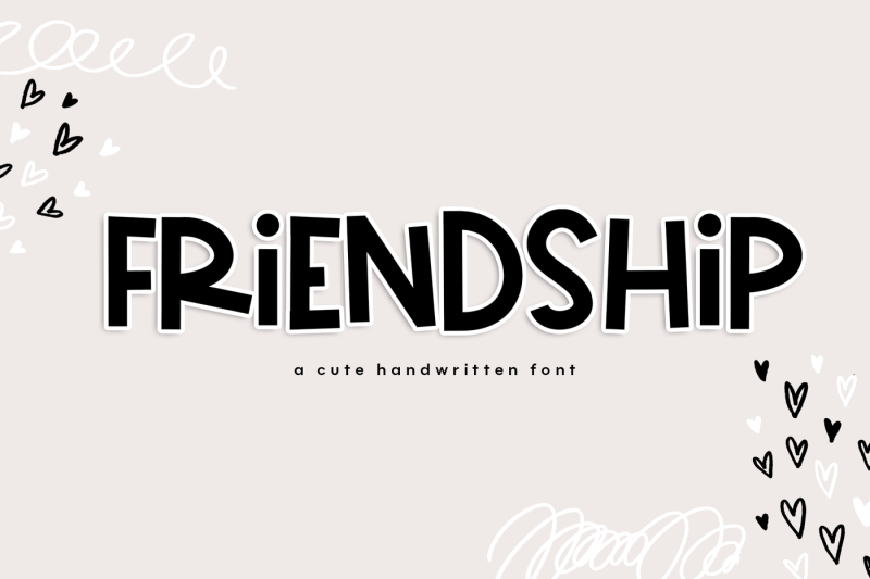 friendship-a-bold-and-cute-handwritten-font