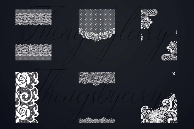 27 White Lace Border Frame Overlay Images A4 Size By ArtInsider ...