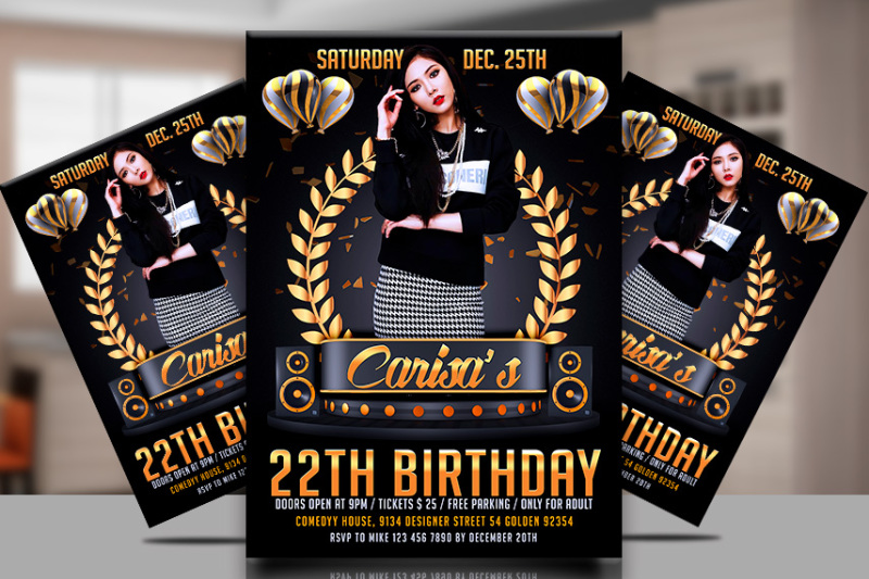birthday-gold-party-flyer-template
