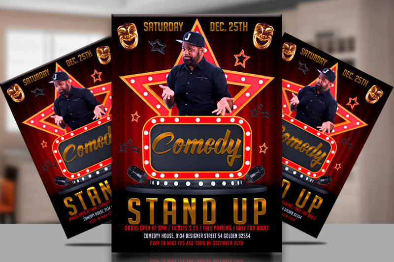 comedy-show-flyer-template