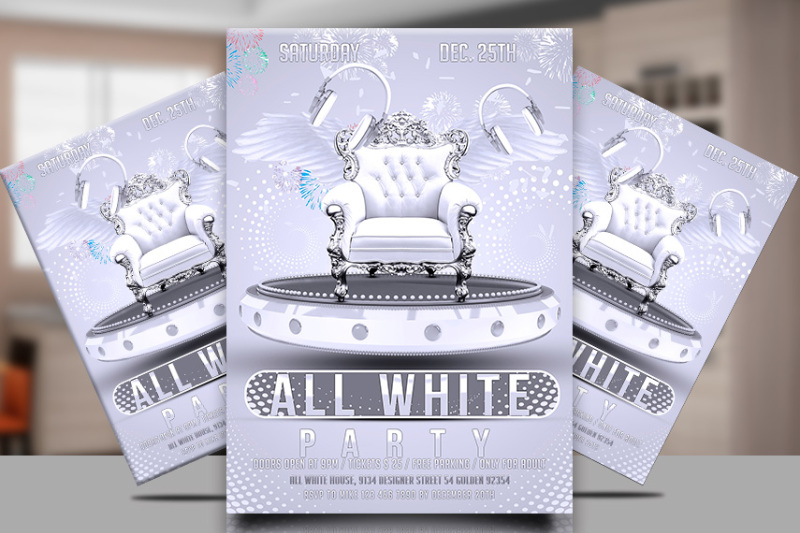 all-white-party-flyer-template