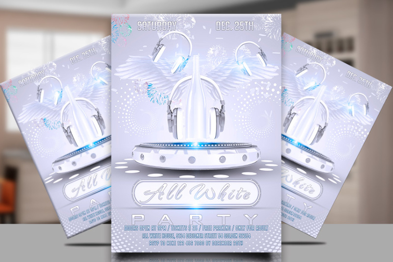 white-party-flyer-template