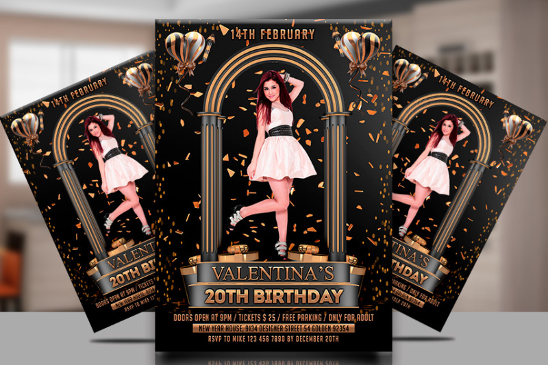 birthday-party-flyer-with-photo-template