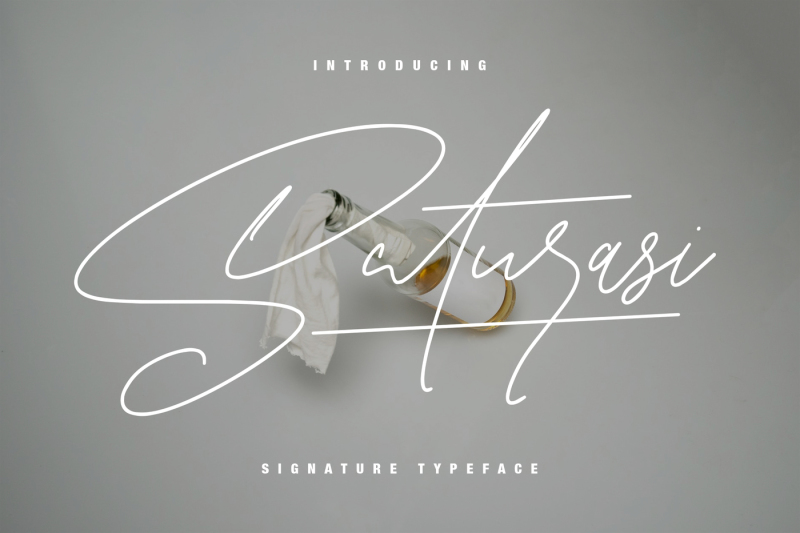 saturasi-signature-typeface