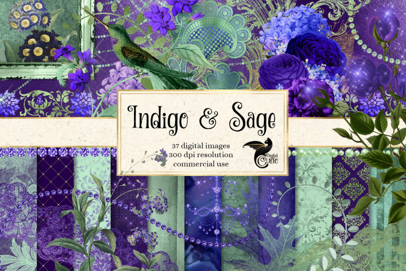 indigo-and-sage-digital-scrapbooking-kit