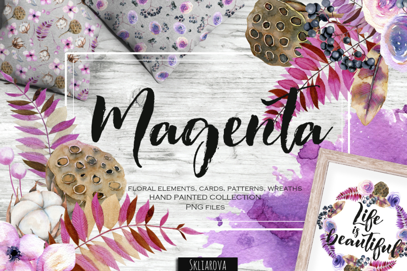 magenta-floral-collection