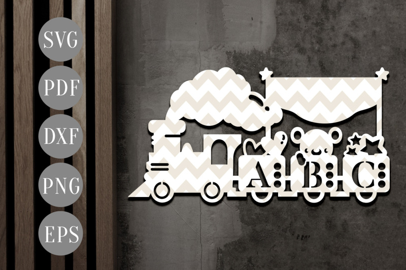 nursery-toy-train-banner-papercut-template-abc-clipart-svg-dxf-pdf