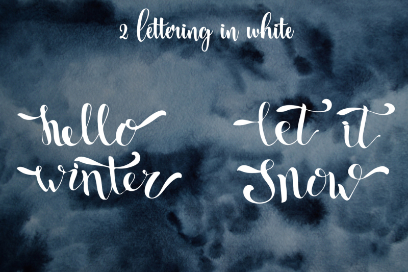 winter-handwritten-lettering-set