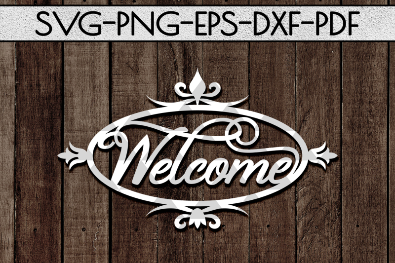 Download Welcome Sign SVG Cutting File, Metal Designs Papercut ...