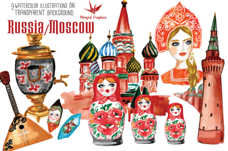 moscow-russia-watercolor-illustrations