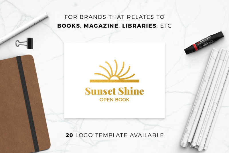 20-books-and-magazine-logo-pack
