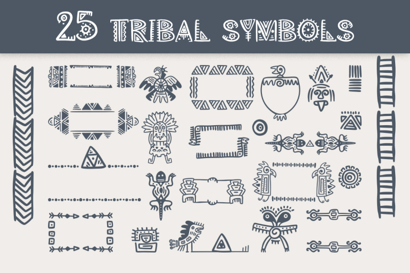 aztec-soul-tribal-font-with-extras