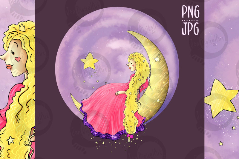 princess-on-the-moon-clip-art-illustration-jpg-png