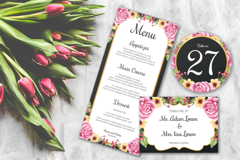 wedding-invitation-set-flowers