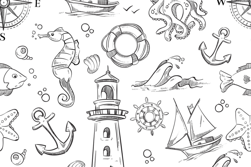 nautical-vector-doodle-seamless-pattern-with-sea-animals-sailboat-and