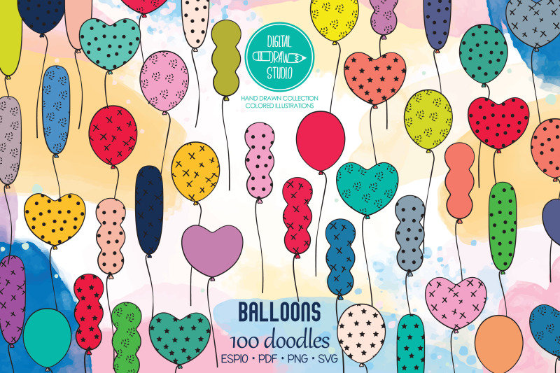 colored-party-balloons-hand-drawn-birthday-doodles