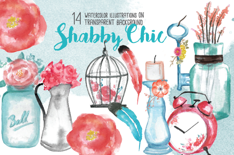 shabby-chic-watercolor-illustrations