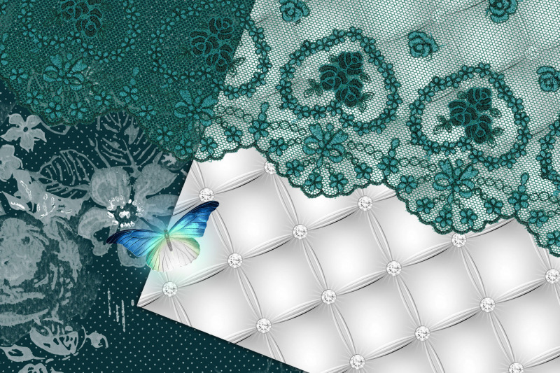 teal-lace-and-pearls-digital-scrapbook-kit