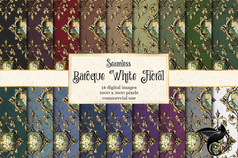 baroque-white-floral-digital-paper